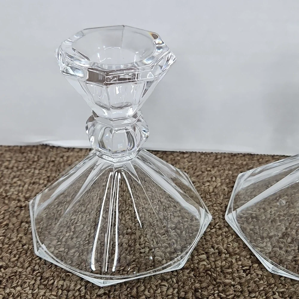 Crystal Clear Crystal Candle Holders - Set of 4 - 4